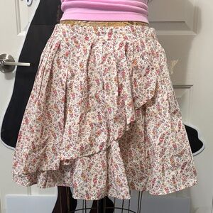 American Eagle floral mini skirt small spring summer lined casual boho Y2K beach